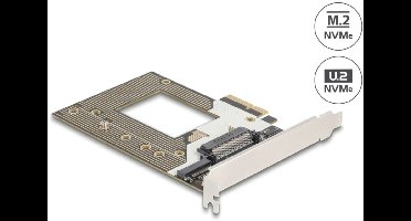 Delock PCI Express 4.0 x4 Card to 1 x NVMe M.2 Key M 110 mm or U.2 Slot