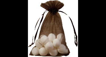 Bruin Organza Zakje 13x18cm 25 stuks
