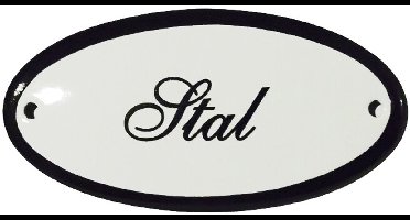 Emaille deurbord 'Stal' ovaal
