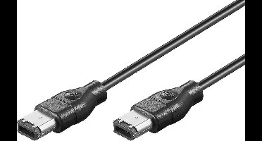 FireWire 400 kabel met 6-pins - 6-pins connectoren / zwart - 0,50 meter