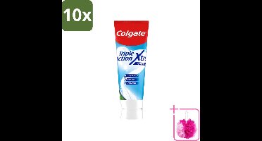 10 x Colgate - Triple Action Xtra White - Tandpasta - 75ml - Bulkverpakking - Tandpasta - Douchemop - Wittere tanden