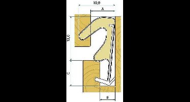 Q-Lon 3073 Wit Groefbreedte 40 - 50mm per 7M