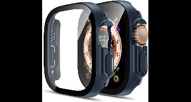 Screen Protector - Hoesje Blauw 49mm Geschikt voor Apple Watch Ultra 3 /Ultra 2 /Ultra - 49mm Beschermmend Hoesje Full Cover Hard Case