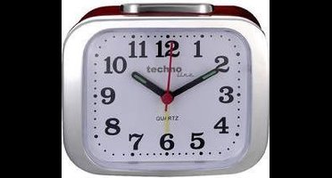 Technoline Model XL Rood - analoge quartz wekker in retro design
