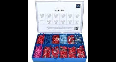 Vogt Verbindungstechnik 4050 Assortiment kabelschoenen 0.50 mm² - 2.50 mm² Rood, Blauw 525 stuk(s)