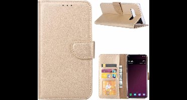 Ntech Portemonnee Hoesje Geschikt Voor Samsung Galaxy S10 - Goud