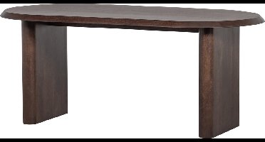vtwonen Ellips Eetkamertafel - Mango Hout - Walnoot - 75x180x90