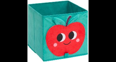 Atmosphera opbergmand kinderkamer appel - Blauw - Decoratief | Opvouwbaar