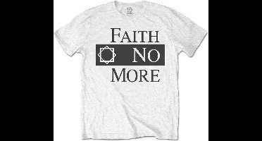Faith No More - Classic Logo V.2. Heren T-shirt - XL - Wit