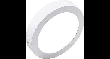 LED Downlight Opbouwspot - Kingtron Thin - 12W 1120lm 120° Bundelhoek - Helder/Koud Wit 6500K - IP40 - Rond - Wit - Ø172mm