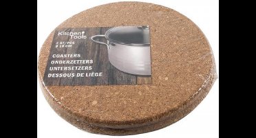 Onderzetters kurk set a 2 stuks Ø18cm