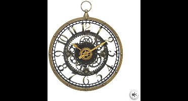 Atmosphera wandklok klassiek - goud - kunststof - D27 cm - wandklok