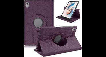 Nokia T20 hoes boek case - 360° draaibare Hoes Kunstleer Paars - Nokia T20 Hoesje - Nokia T20 Case