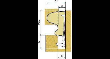 Q-Lon 3054 Groefbreedte 28-32mm per 7M Zwart