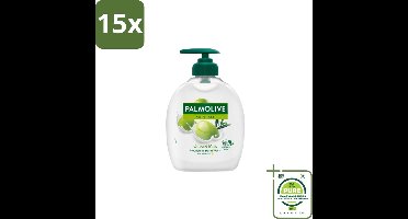 15 x Palmolive Handzeep Naturals Olijf Melk 300 ml - Grootverpakking - Handzeep Melk En Olijf - Handen Reinigen - Handen Verzorgen - Melk En Olijf Handzeep - Milde Handzeep