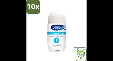 10 x Sanex Dermo - Deodorant Roller - Hypoallergeen - 48h Anti-Transpirant - 50 ml - Grootverpakking - Sanex - Deodorant - Antitranspirant - Hypoallergeen - 48 Uur Bescherming