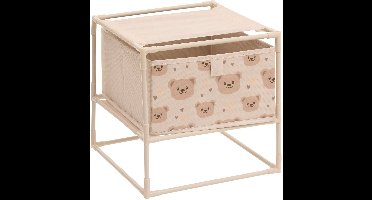 Atmosphera Kids Orso Nachtkastje - Opbergmeubel - 31x31x31cm - Beige