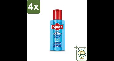 Alpecin - Hybrid - Shampoo - Gevoelige Hoofdhuid - 250 ml - Voordeelverpakking - 4 stuks - Haaruitval shampoo - Kalmerende shampoo