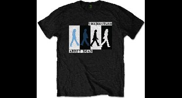 The Beatles - Abbey Road Colours Crossing Heren T-shirt - S - Zwart