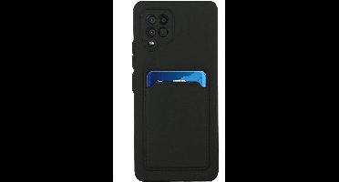 Hoesje Geschikt Voor Samsung Galaxy A32 Hoesje met pasjeshouder Zwart - Hoesje Geschikt Voor Samsung Galaxy A32 4G hoesje Soft silicone colour case met kaarthouder