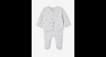 Gewatteerde babyset blauwgroen
