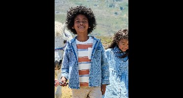 Hemd voor jongens in denim double stone