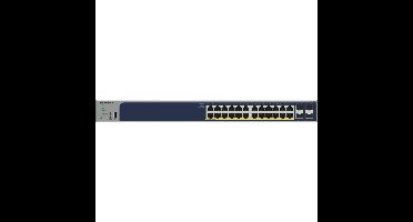 Netgear 24-Port Gigabit Ethernet PoE+ Smart Switch with 4 SFP Ports (GS728TPv3)