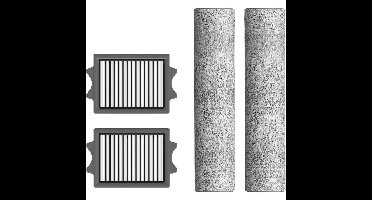 Tineco 2x HEPA-filter & 2x borstelrol nat- en droogzuiger