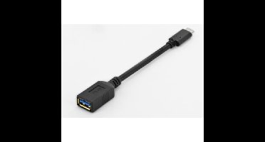 AK-300315-001-S USB-kabel USB 3.2 Gen 1 (3.1 Gen 1) 0,15 m USB C USB A Zwart
