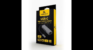 USB-C Gigabit netwerkaadapter met 3-poorts USB 3.1 hub