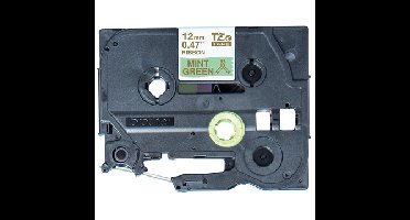 TZE-RM34 labelprinter-tape Goud op muntkleur