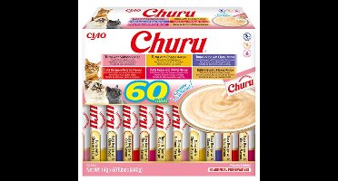 Inaba Ciao Churu Kattensnack Puree Tuna 60x14 gr