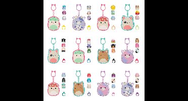 Squishalongs - 2,5 cm Keychain 4 Pack Asst (2420102)