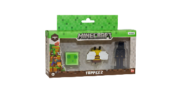 Minecraft - 3D 6 cm Figure 3 pack S2 - Slime, Bee og Wither Skeleton