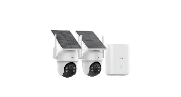 Aosu 2-Cam Kit with aosuBase – 3MP 2K 360° Solar Security Cameras