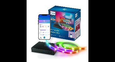 Philips Smart Lighting HDMI Sync Box met tv-achtergrondverlichting 55–65" – RGBIC, 4K 60 Hz, Connected by WiZ, zwart