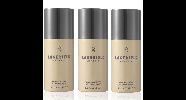 Karl Lagerfeld - 3x Classic Deodorant Spray 150 ml