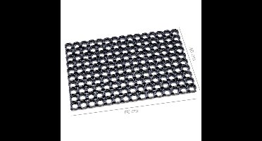 Wicotex Deurmat rubber ringmat 40x60cm