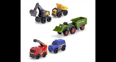 Dickie Toys - Set van 5 micro-speelgoedauto's (ca. 8 cm elk)