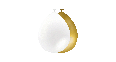Ballonnen 50 stuks goud en wit