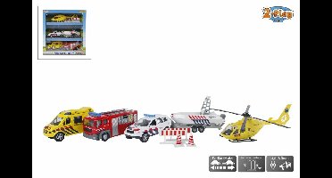 2-Play 112 set NL met 3 die cast autos helikopter en acc.