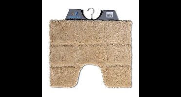 Wicotex toiletmat ruit taupe 50x60cm