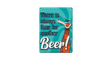 Tekstbord metaal There is always time