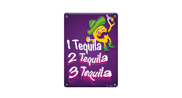 Tekstbord metaal Drink tequila