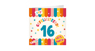 XL Wenskaart 16 jaar