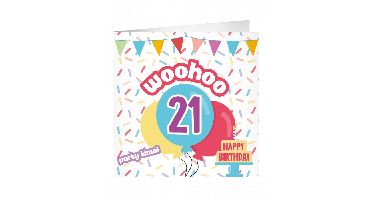 XL Wenskaart 21 jaar