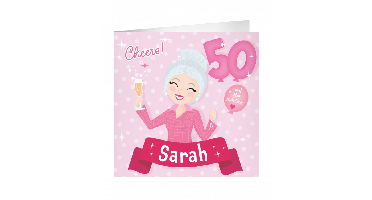 XL Wenskaart Sarah 50