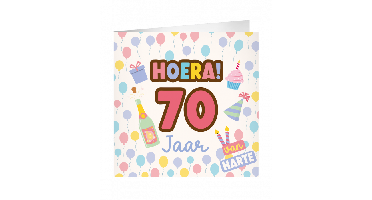 XL Wenskaart 70 jaar