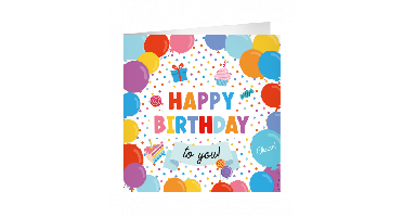 XL Wenskaart Happy Birthday