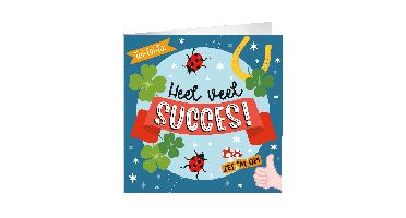XL Wenskaart Heel veel succes